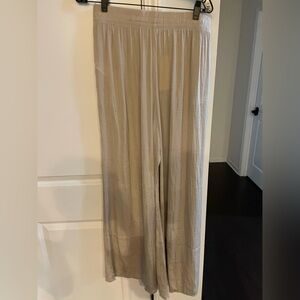 Zara Cream Wide-Leg Pants